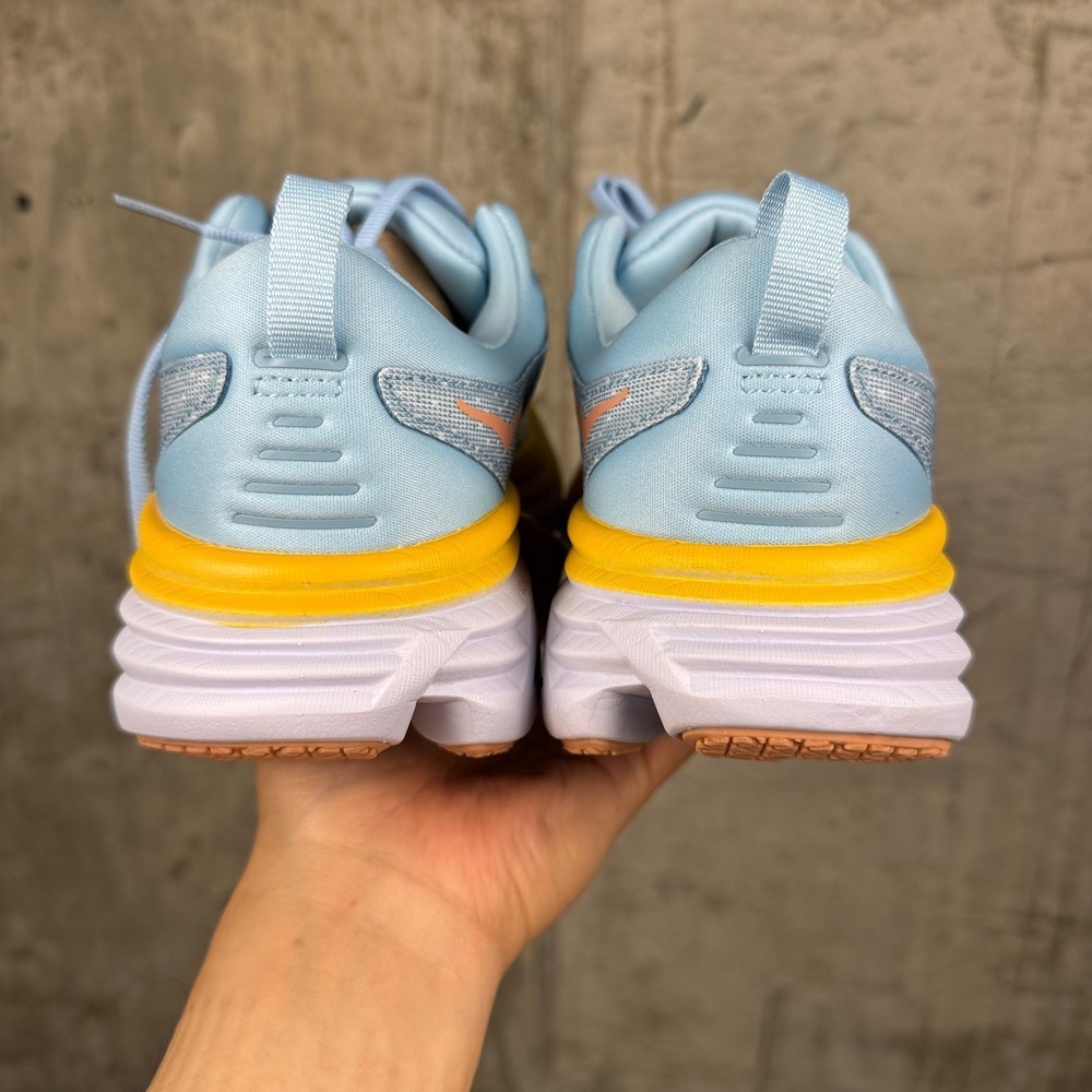 HOKA One One Bondi 8 Wide Women's Size 8D Ice Water Yellow Running Shoes NIB - Picture 14 of 16